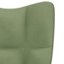 Entspannungssessel mit hellgrünem Samthocker von vidaXL, Sessel - Ref: Foro24-328065, Preis: 128,90 €, Rabatt: %