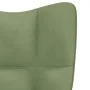 Sillón de relax con taburete de terciopelo verde claro de vidaXL, Sillones - Ref: Foro24-328065, Precio: 124,73 €, Descuento: %