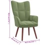 Entspannungssessel mit hellgrünem Samthocker von vidaXL, Sessel - Ref: Foro24-328065, Preis: 128,90 €, Rabatt: %