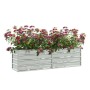 Arriate de acero galvanizado plateado 160x40x45 cm de vidaXL, Maceteros y jardineras - Ref: Foro24-316895, Precio: 40,90 €, D...