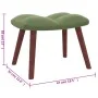 Sillón de relax con taburete de terciopelo verde claro de vidaXL, Sillones - Ref: Foro24-328065, Precio: 124,73 €, Descuento: %