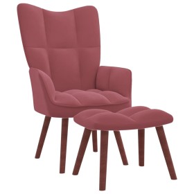 Entspannungssessel mit rosa Samthocker von vidaXL, Sessel - Ref: Foro24-328066, Preis: 153,51 €, Rabatt: %