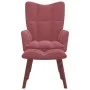 Relaxation armchair with pink velvet stool by vidaXL, Armchairs - Ref: Foro24-328066, Price: 164,64 €, Discount: %