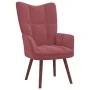 Relaxation armchair with pink velvet stool by vidaXL, Armchairs - Ref: Foro24-328066, Price: 164,64 €, Discount: %