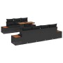 Conjunto de sofá de jardín 8 pcs Negro Poliratán