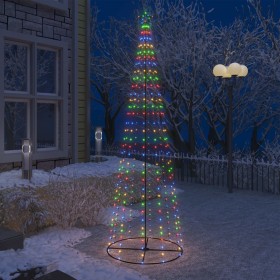 Árbol de Navidad forma de cono 330 LEDs de colores 100x300 cm