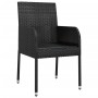Gartenstühle mit Kissen 2 Stück synthetisches Rattan schwarz von vidaXL, Gartenstühle - Ref: Foro24-319885, Preis: 93,50 €, R...