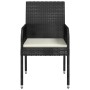 Gartenstühle mit Kissen 2 Stück synthetisches Rattan schwarz von vidaXL, Gartenstühle - Ref: Foro24-319885, Preis: 93,50 €, R...