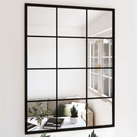 Schwarzer Metallwandspiegel 80x60 cm von vidaXL, Spiegel - Ref: Foro24-342207, Preis: 74,12 €, Rabatt: %