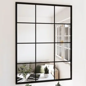 Schwarzer Metallwandspiegel 80x60 cm von vidaXL, Spiegel - Ref: Foro24-342207, Preis: 82,03 €, Rabatt: %