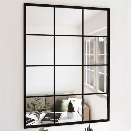 Espejo de pared metal negro 80x60 cm de vidaXL, Espejos - Ref: Foro24-342207, Precio: 81,32 €, Descuento: %