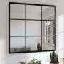 Espejo de pared metal negro 60x60 cm de vidaXL, Espejos - Ref: Foro24-342206, Precio: 65,81 €, Descuento: %