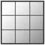 Black metal wall mirror 60x60 cm by vidaXL, Mirrors - Ref: Foro24-342206, Price: 64,48 €, Discount: %