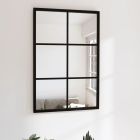 Black metal wall mirror 60x40 cm by vidaXL, Mirrors - Ref: Foro24-342205, Price: 50,05 €, Discount: %