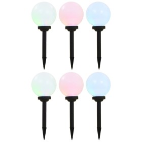 Outdoor spherical solar lamps 6 pcs RGB LED 20 cm by vidaXL, Outdoor lighting - Ref: Foro24-277126, Price: 93,15 €, Discount: %