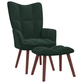 Entspannungssessel mit dunkelgrünem Samthocker von vidaXL, Sessel - Ref: Foro24-328064, Preis: 136,69 €, Rabatt: %