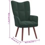 Entspannungssessel mit dunkelgrünem Samthocker von vidaXL, Sessel - Ref: Foro24-328064, Preis: 134,16 €, Rabatt: %