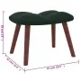 Sillón de relax con taburete terciopelo verde oscuro de vidaXL, Sillones - Ref: Foro24-328064, Precio: 136,69 €, Descuento: %