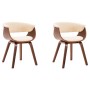 Dining chairs 2 pcs curved wood and cream synthetic leather by vidaXL, dining chairs - Ref: Foro24-278724, Price: 505,68 €, D...