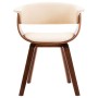 Dining chairs 2 pcs curved wood and cream synthetic leather by vidaXL, dining chairs - Ref: Foro24-278724, Price: 505,68 €, D...