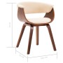 Esszimmerstühle, 2 Stück, gebogenes Holz und cremefarbenes Kunstleder von vidaXL, Essstühle - Ref: Foro24-278724, Preis: 505,...