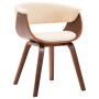 Dining chairs 4 pcs curved wood and cream synthetic leather by vidaXL, dining chairs - Ref: Foro24-278725, Price: 1,00 €, Dis...