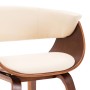 Dining chairs 4 pcs curved wood and cream synthetic leather by vidaXL, dining chairs - Ref: Foro24-278725, Price: 1,00 €, Dis...