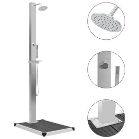 Garden shower with WPC stainless steel tray by vidaXL, Pool and spa accessories - Ref: Foro24-3051286, Price: 243,56 €, Disco...