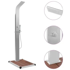 Garden shower with stainless steel and WPC tray by vidaXL, Pool and spa accessories - Ref: Foro24-3051287, Price: 329,89 €, D...