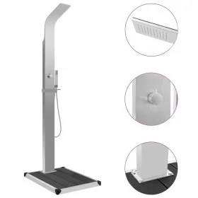 Garden shower with stainless steel plate and WPC by vidaXL, Pool and spa accessories - Ref: Foro24-3051288, Price: 322,07 €, ...