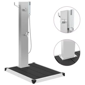 Garden shower with WPC stainless steel tray by vidaXL, Pool and spa accessories - Ref: Foro24-3051292, Price: 206,28 €, Disco...