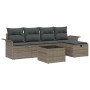 Conjunto de sofá de jardín 6 pcs Gris 251 x 117 x 85 cm