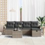 Conjunto de sofá de jardín 6 pcs Gris 251 x 117 x 85 cm