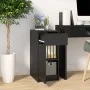 Armario de escritorio madera contrachapada negro 33,5x50x75 cm de vidaXL, Taquillas y armarios de almacenamiento - Ref: Foro2...