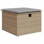Conjunto de sofá de jardín con cojín 6 pcs beige y gris claro