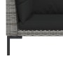 Garden furniture 3 pieces semicircular synthetic rattan dark gray by vidaXL, Modular outdoor sofas - Ref: Foro24-318606, Pric...