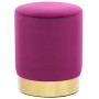 Taburete de terciopelo 28 x 36 cm morado y dorado