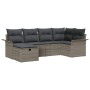 Conjunto de sofá de jardín 6 pcs Gris 242.5 x 132.5 x 85 cm