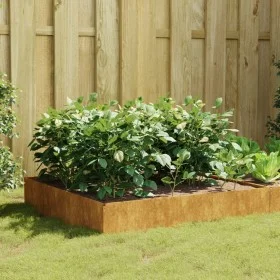 Jardinera acero corten 100x100x33,5 cm de vidaXL, Maceteros y jardineras - Ref: Foro24-824515, Precio: 65,09 €, Descuento: %