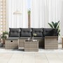 Conjunto de sofá de jardín 7 pcs Gris 242.5 x 132.5 x 85 cm