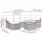 Conjunto de sofá de jardín 7 pcs Gris 242.5 x 132.5 x 85 cm