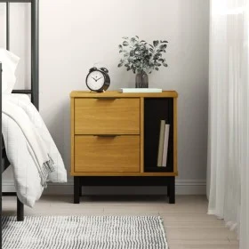 FLAM bedside table solid pine wood 49x35x50 cm by vidaXL, Nightstands - Ref: Foro24-357813, Price: 74,57 €, Discount: %