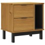 Mesita de noche FLAM madera maciza de pino 49x35x50 cm de vidaXL, Mesitas de noche - Ref: Foro24-357813, Precio: 75,70 €, Des...