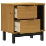 FLAM bedside table solid pine wood 49x35x50 cm by vidaXL, Nightstands - Ref: Foro24-357813, Price: 74,55 €, Discount: %