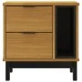 FLAM bedside table solid pine wood 49x35x50 cm by vidaXL, Nightstands - Ref: Foro24-357813, Price: 74,55 €, Discount: %