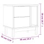 Mesita de noche FLAM madera maciza de pino 49x35x50 cm de vidaXL, Mesitas de noche - Ref: Foro24-357813, Precio: 75,70 €, Des...