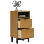 FLAM solid pine wood bedside table 40x35x80 cm by vidaXL, Nightstands - Ref: Foro24-357814, Price: 86,79 €, Discount: %