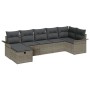 Conjunto de sofá de jardín 7 pcs Gris 297.5 x 132.5 x 85 cm