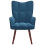 Sillón de relax de terciopelo azul