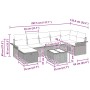 Conjunto de sofá de jardín 8 pcs Gris 297.5 x 132.5 x 85 cm